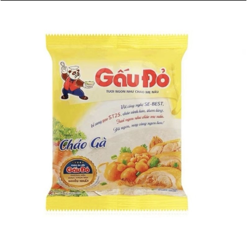 Cháo gấu đỏ thịt băm, cháo gấu gà, cháo dinh dưỡng nước cốt xương hầm