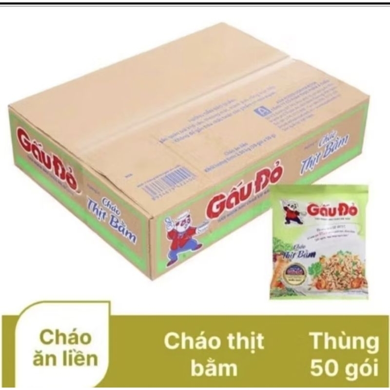 Cháo gấu đỏ thịt băm, cháo gấu gà, cháo dinh dưỡng nước cốt xương hầm