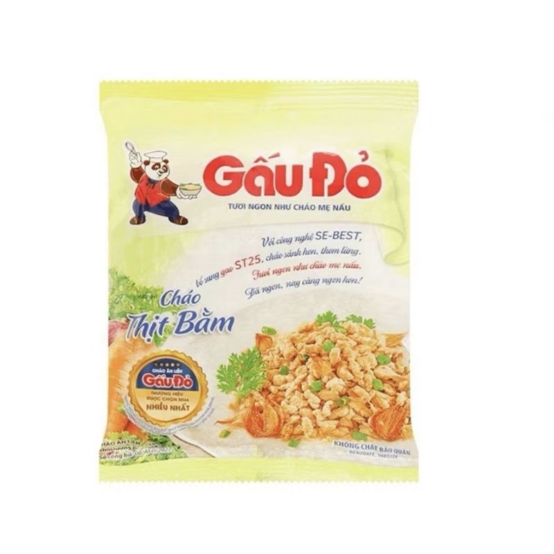 Cháo gấu đỏ thịt băm, cháo gấu gà, cháo dinh dưỡng nước cốt xương hầm