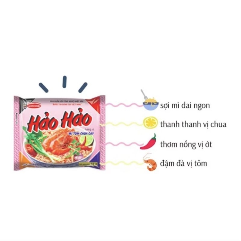Mì tôm hảo hảo vị tôm chua cay 30 gói