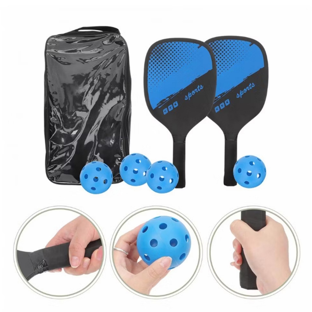 Ảnh Bộ 2 Vợt Pickleball Gỗ In UV Bền Đẹp Kèm 4 Bóng 26 Lỗ Nhựa PE Độ Nảy Chuẩn Thi Đấu Pickleball Hãng Amalife 2