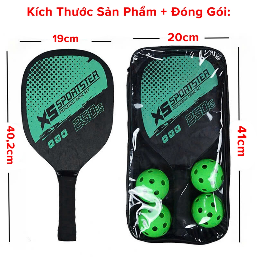 Ảnh Bộ 2 Vợt Pickleball Gỗ In UV Bền Đẹp Kèm 4 Bóng 26 Lỗ Nhựa PE Độ Nảy Chuẩn Thi Đấu Pickleball Hãng Amalife 4