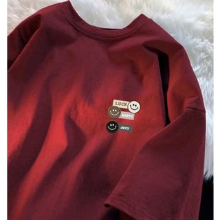 Áo thun phông nữ nam 3158 chất liệu cotton khô dày dặn form rộng tay lỡ KONOVA in hình luckyhappy