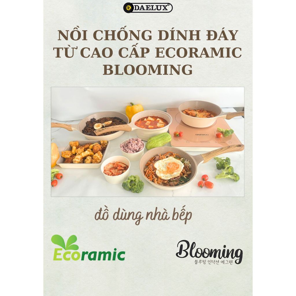 Ảnh Nồi Chống Dính Đáy Từ Cao Cấp Ecoramic Blooming, Quánh 18cm Nồi 20 22 24 26 28 cm 3