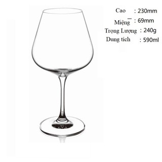 Ly rượu vang đỏ pha lê cao cấp 590ML  Cải thiện hương vị của rượu