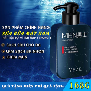 Sữa Rửa Mặt Nam Chiết Xuất Thiên Nhiên: Kiềm Dầu 24h - Hỗ Trợ Làm Mờ Vết Mụn - Dưỡng Da Căng Mịn
