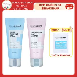 Kem dưỡng Senademar Whitening Day Crem - Aqua Calming Cream Dưỡng Trắng Da - Bebeauskinshop