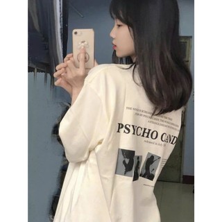 Áo thun phông nữ nam form rộng dấu quần chất liệu cotton xịn in chữ 2 mặt PSY