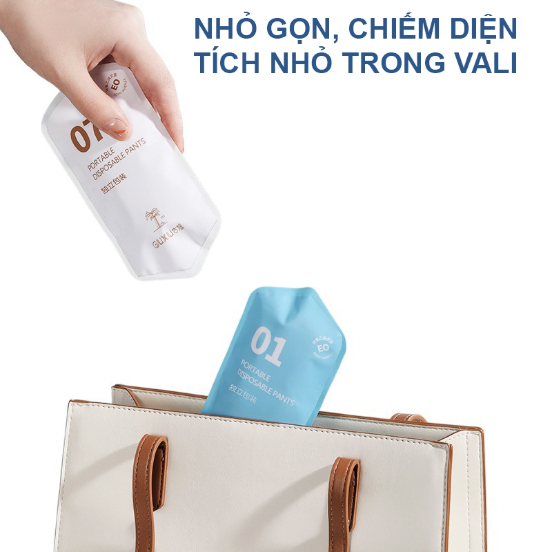 Ảnh Quần lót nữ SPORTY 100% cotton dùng 1 lần, 2 lớp đáy an toàn, dùng đi du lịch, đi sinh, học quân sự 4