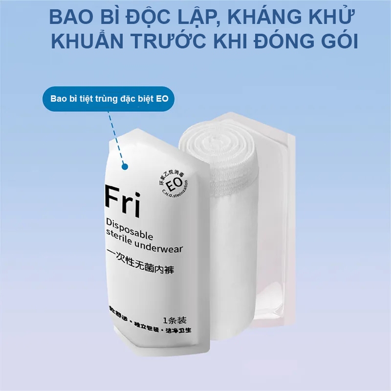 Ảnh Quần lót nữ SPORTY 100% cotton dùng 1 lần, 2 lớp đáy an toàn, dùng đi du lịch, đi sinh, học quân sự 3