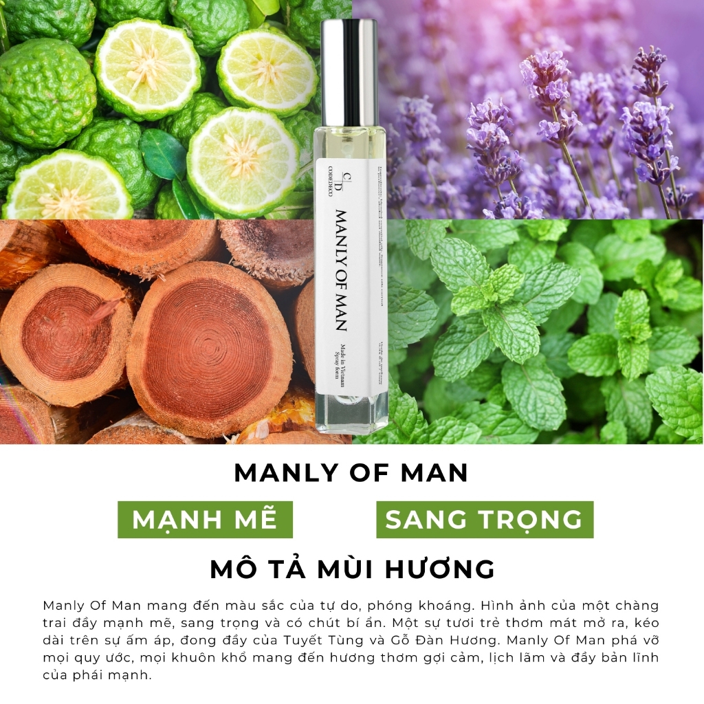 Ảnh Tinh dầu thơm nam CODEDECO Manly Of Man 10ml dạng xịt - Nam tính, Phóng khoáng, Mạnh mẽ 2