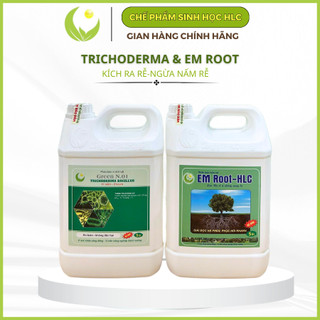 Combo 2 can 5L trichoderma và em root phòng héo xanh, thối rễ, kích rễ, dưỡng rễ, bén rễ nhanh