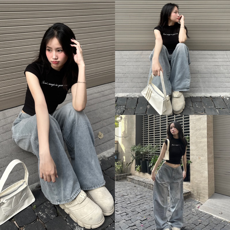 AYU TOP - Áo Thun Ôm DEROSE In Hình Chất Liệu Thun Trơn Mịn Co Giản 4 Chiều | BigBuy360 - bigbuy360.vn