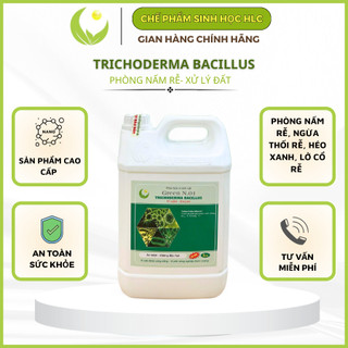 NẤM ĐỐI KHÁNG TRICHODERMA BACILLUS HLC CAN 5 L (DẠNG NƯỚC) - ĐỐI KHÁNG NẤM BỆNH, PHÒNG THỐI RỄ, TUYẾN TRÙNG, CẢI TẠO ĐẤT