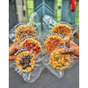 Cơm cháy tròn lớn 6 vị - Bánh tráng Mạnh Hùng
