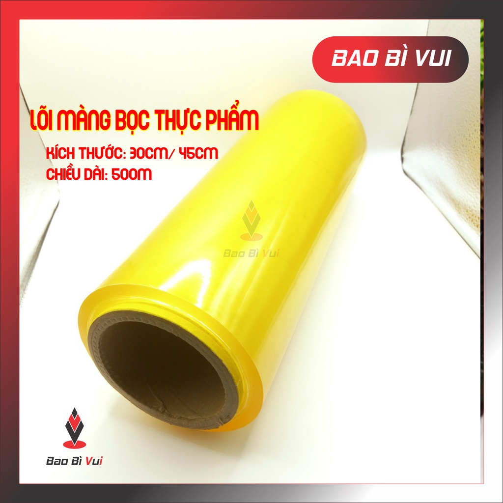 Lõi màng bọc thực phẩm PVC ngang 45cm, BAO BÌ VUI