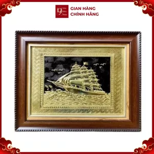 Tranh Đồng Thuận Buồm Xuôi Gió ( 28x34cm ) - Cửu Diệu Thiên - TB008
