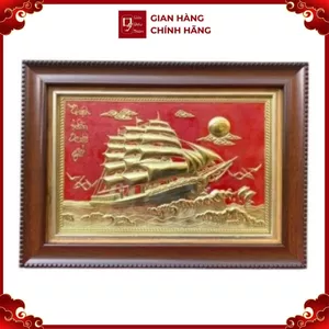 Tranh Đồng Thuận Buồm Xuôi Gió ( 28x34cm ) - Cửu Diệu Thiên - TB009