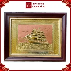 Tranh Đồng Thuận Buồm Xuôi Gió ( 28x34cm ) - Cửu Diệu Thiên - TB0010