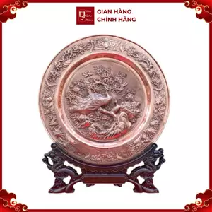 Tranh đĩa đồng Phú Quý Mãn Đường ( 35x41cm ) - Cửu Diệu Thiên - TĐ001