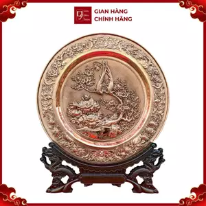 Tranh Đĩa Đồng Mai Điểu ( 35x41cm ) - Cửu Diệu Thiên - TD010
