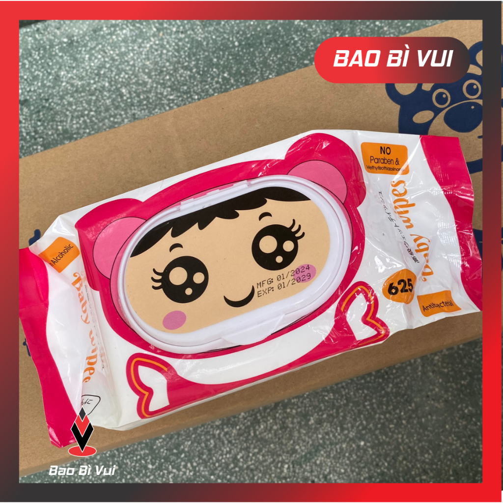 [ Thùng 30 gói] Khăn ướt cao cấp - BAO BÌ VUI