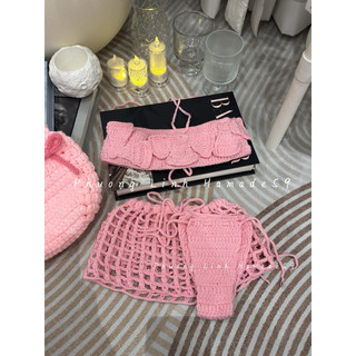 Set bikini áo cúp ngực hoa váy lưới dành cho bé