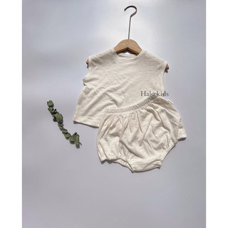 Bộ cotton xược vintage cho bé trai bé gái