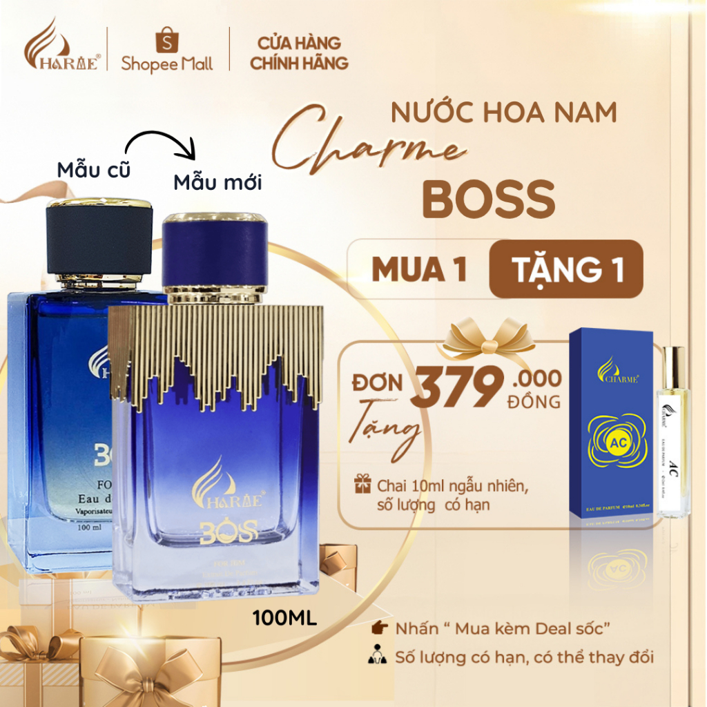 Ảnh Nước Hoa Nam CHARME BOSS 100ml  Bản Lĩnh, Mạng Mẽ, Lôi Cuốn_Nước hoa chính hãng lưu hương lâu 1