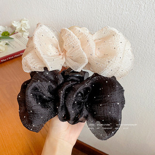 Kẹp Tóc Nơ Voan Tiểu Thư Phong Cách Hàn Quốc Size 13cm Kẹp Tóc Nơ Voan Chấm Bi Cặp Tóc Nơ Size Lớn Búi Sau Đầu Tiều Thư