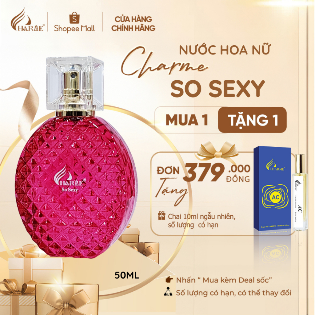 Ảnh Nước Hoa Nữ Charme So Sexy 50ml Chính Hãng, Thơm Lâu, Quyến Rũ, Sang Trọng 1