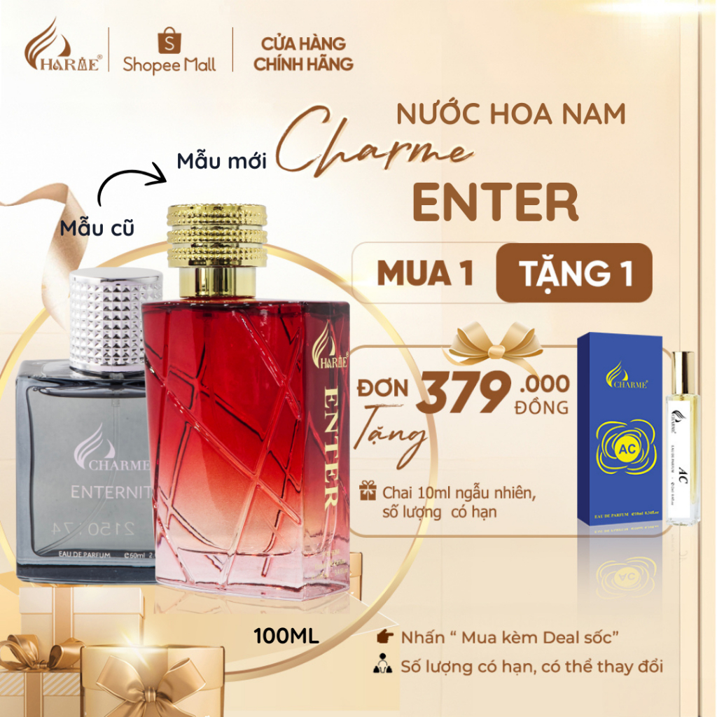 Ảnh Nước Hoa Nam CHARME ENTER 2024 NEW 100ml Nam Tính, Mạnh Mẽ Hương Cam Chanh Tươi Mát 1