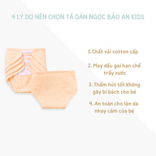 HONEY (0-12M) Set 5 tã dán sơ sinh vải cotton may giấu góc an toàn cho da bé thoáng mát