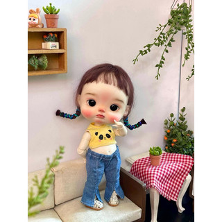 Set áo sát nách quần jean hình ngẫu nhiên size dian mập,cừu bé(size khác vui lòng ib shop)