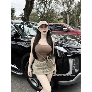 Chân váy jean khóa bên sườn 2 màu hàng qccc