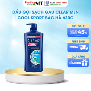 Dầu Gội Sạch Gàu Clear Men Cool Sport Bạc Hà 630g (612ml) |Tạp Hoá Giá Sỉ. Net