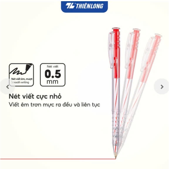 [ HỘP 20 CÂY ] Bút bi Thiên Long TL-027 TL027 TL 027 mực XANH.