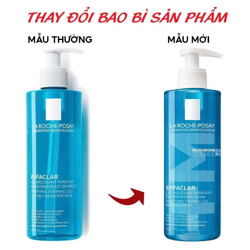Ảnh Gel Rửa Mặt La Roche-Posay Effaclar +M Purifying Foaming Gel Cho Da Dầu, Nhạy Cảm 400ml 2