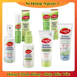 Bộ Xịt chống muỗi, kem bôi côn trùng đốt, thanh lăn và gel bôi muỗi đốt Squito Free cho bé từ sơ sinh của Đức- Date mới