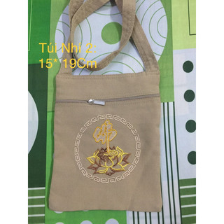 Túi Trung Thêu Thư Pháp # Bị # Túi Đi Chùa