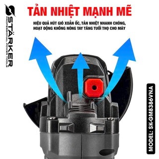 {Tặng đá cắt} Thân máy mài pin STARKER STK100,chống sốc đá,chống khởi động lại. động cơ không chổi than, 3 cấp độ