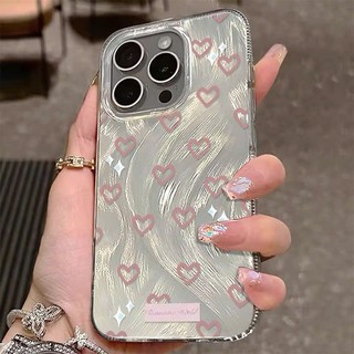 Ốp Lưng iPhone Silicon Tim Blink Ánh Bạc, Chống Sốc, Bảo Vệ Camera - iP X/XS/XR/11/12/13/14/15/16/17/Plus/Air/Pro/Max