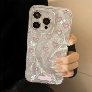 Ốp Lưng iPhone Silicon Tim Blink Ánh Bạc, Chống Sốc, Bảo Vệ Camera - iP X/XS/XR/11/12/13/14/15/16/17/Plus/Air/Pro/Max