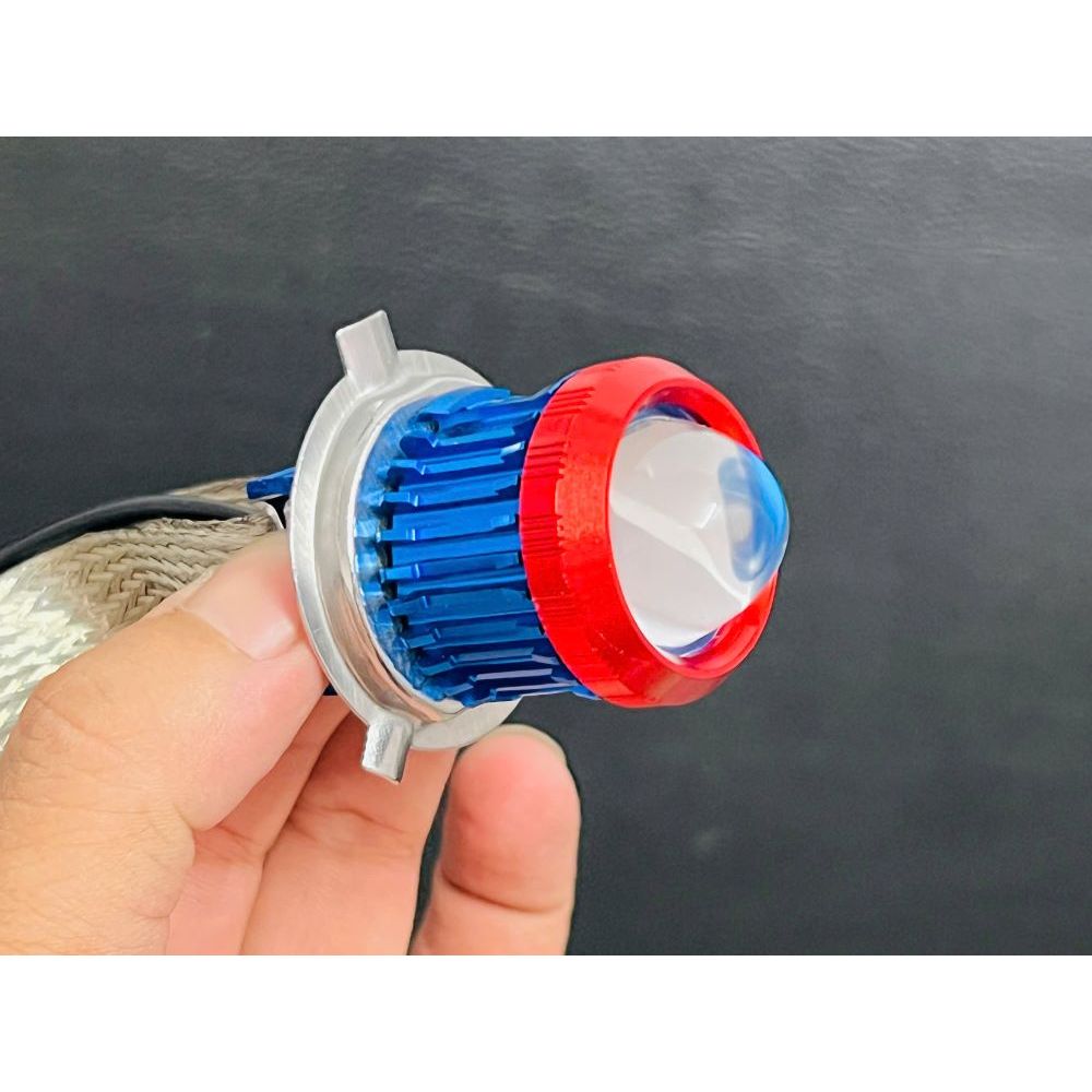 Đèn Led Xe Máy BMA V1-M Led Bi Cầu Chân H4 gắn trực tiếp vào Chóa đèn Siêu Sáng Cos Vàng Pha Trắng