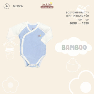 BST body chip dài tay Mẹ và con + mềm mịn, tiện lợi, an toàn cho bé trai bé gái từ 0-9 tháng tuổi