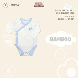 BST body chip dài tay Mẹ và con + mềm mịn, tiện lợi, an toàn cho bé trai bé gái từ 0-9 tháng tuổi
