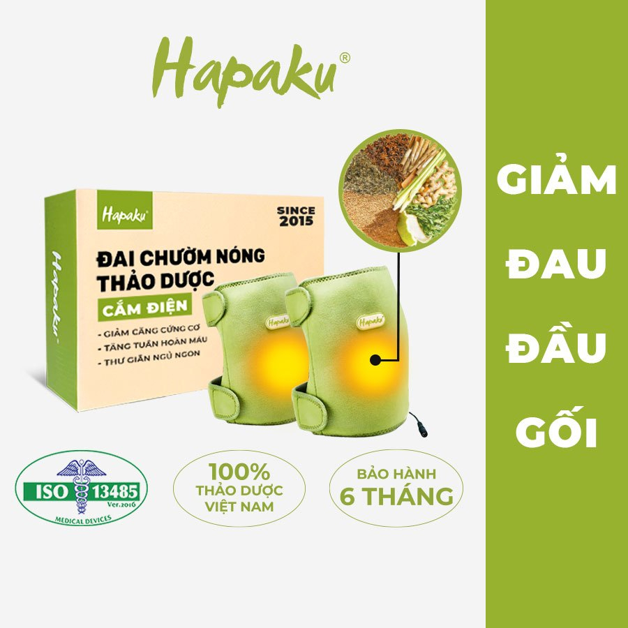 Ảnh Bộ 2 Đai Chườm Khớp Gối Làm Nóng Bằng Điện Hapaku 1
