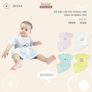 BST cộc cài vai thông hơi cho bé nhà Me & Con+ vải sợi tre, họa tiết đáng yêu, mềm, mịn, thoải mái