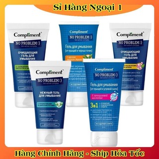 Gel rửa mặt BHA Compliment Noproblem 200ml giúp giảm mụn, sạch sâu, ngăn ngừa mụn, viêm trên da của Nga