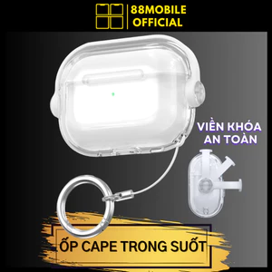 Ốp airpod CAPE trong suốt vỏ bảo vệ dành cho tai nghe 1/2/3/4/Pro/Pro 2 I 88Mobile